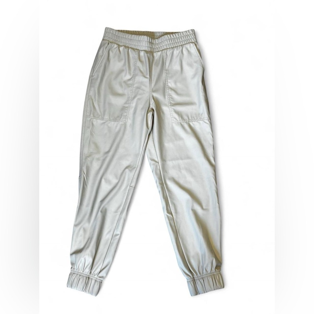 CALIA by Carrie Underwood Pleather Jogger Pants Size Small - Off-white